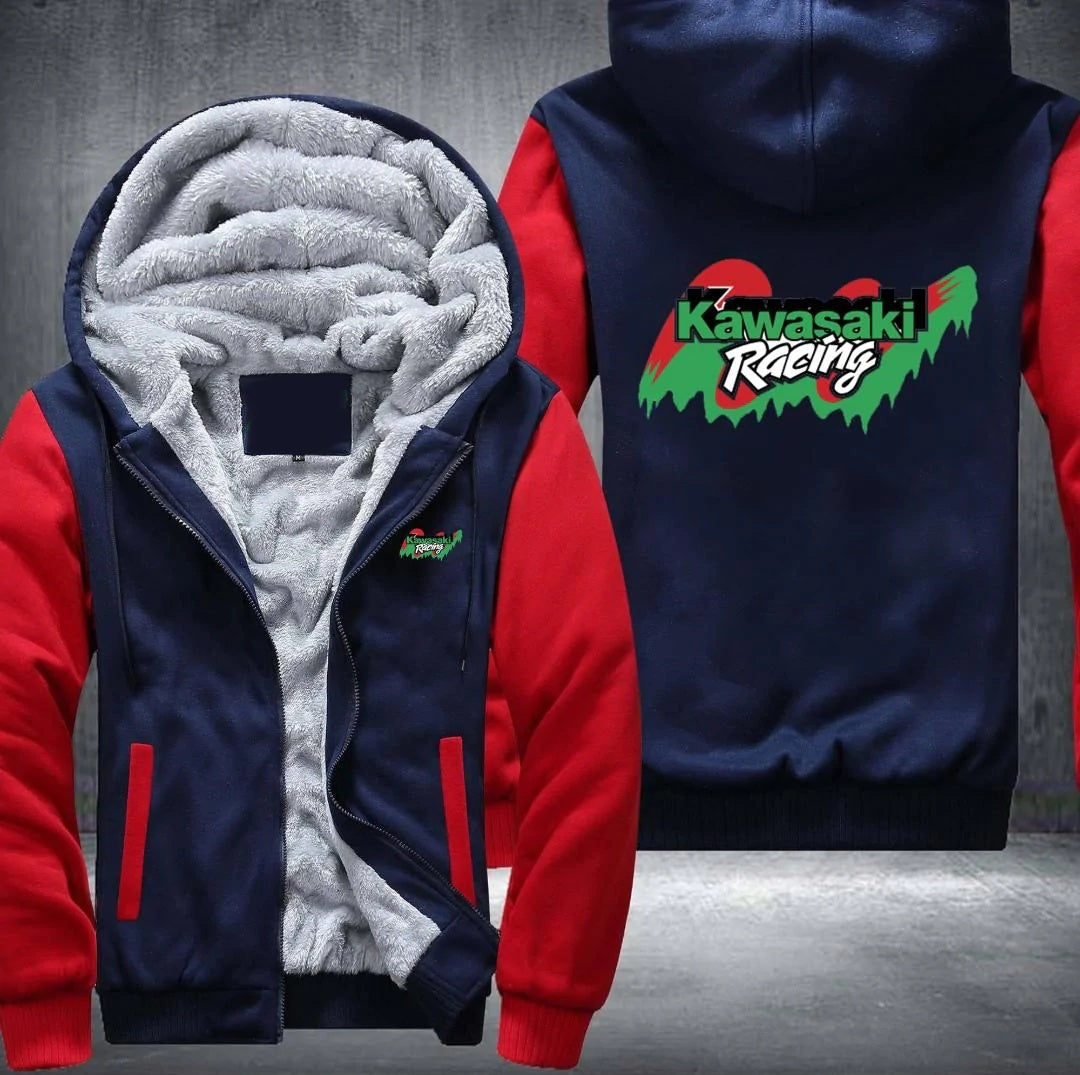 K.A.W.A.S.A.K.I RACING Fleece Hoodies Jacket