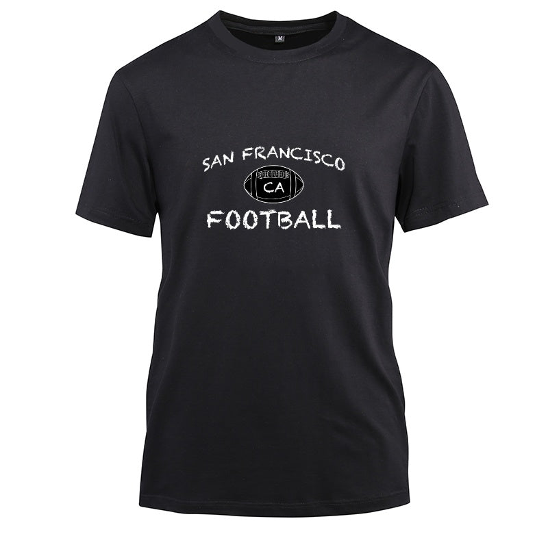 SAN FRANCISCO Cotton Black Short Sleeve T-Shirt