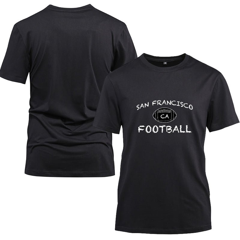 SAN FRANCISCO Cotton Black Short Sleeve T-Shirt