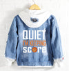 Basketball quite I'm keeping score Jeans Denim Hoodie Jacket