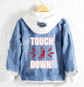 Basketball touch down Jeans Denim Hoodie Jacket