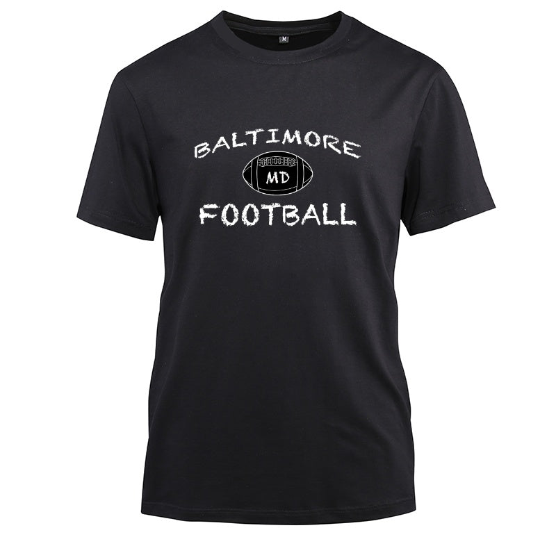 BALTIMORE Cotton Black Short Sleeve T-Shirt