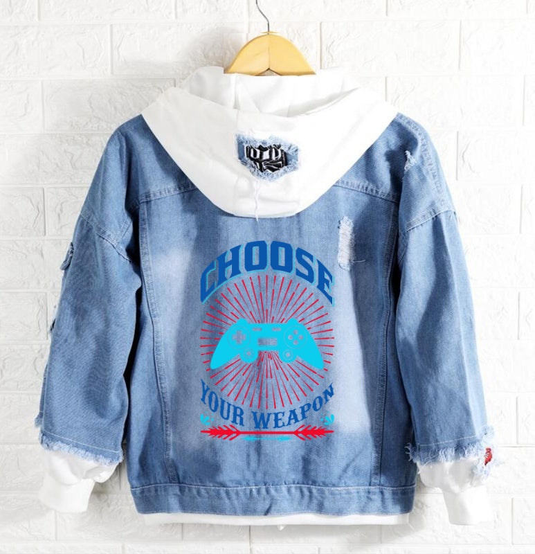 Choose your weapon Jeans Denim Hoodie Jacket