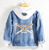 Baseball club estd 1984 Jeans Denim Hoodie Jacket