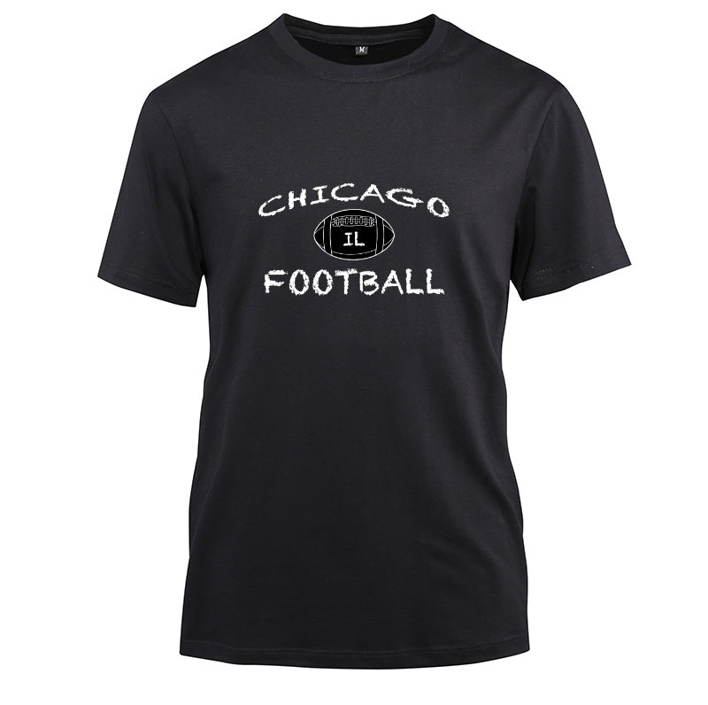 CHICAGO Cotton Black Short Sleeve T-Shirt
