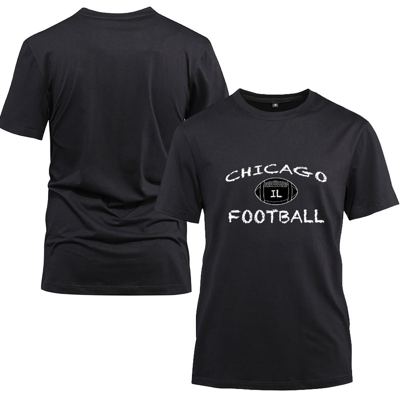 CHICAGO Cotton Black Short Sleeve T-Shirt