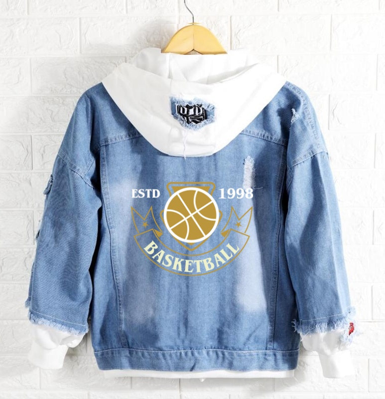 1998 Basketball Jeans Denim Hoodie Jacket