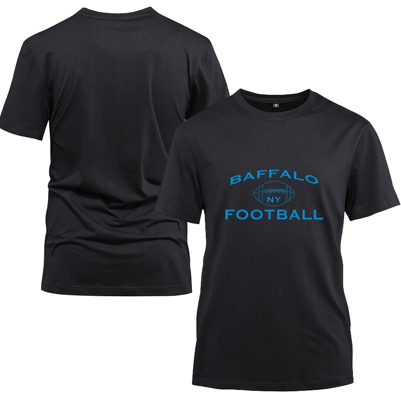 BAFFALO Design Cotton Black Short Sleeve T-Shirt