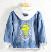 Skull my street my rule Jeans Denim Hoodie Jacket