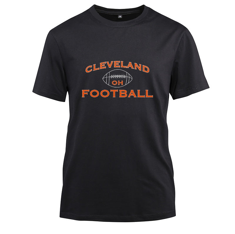 CLEVELAND City Cotton Black Short Sleeve T-Shirt