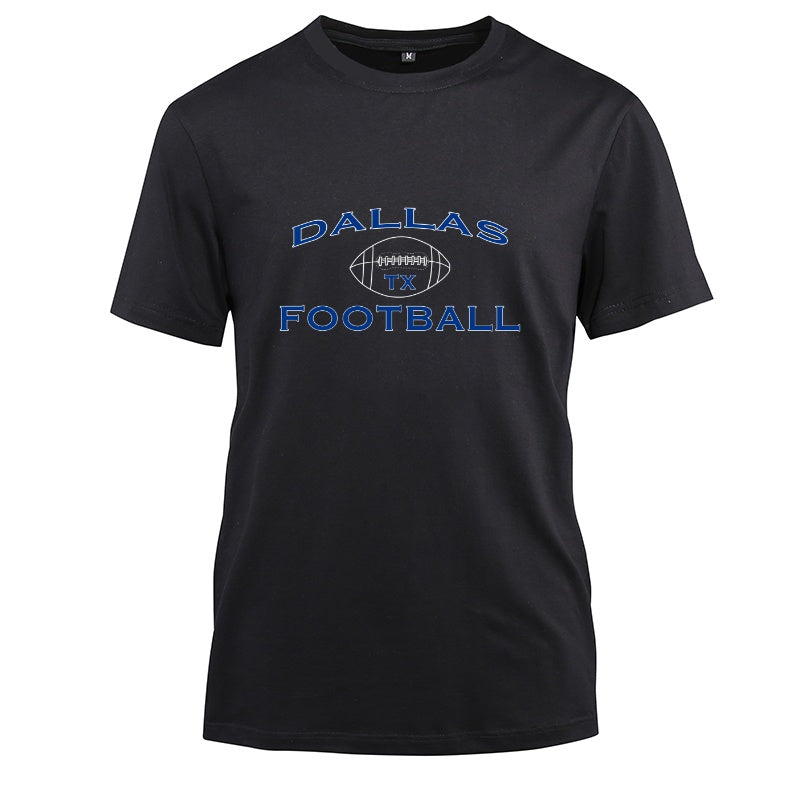 DALLAS City Cotton Black Short Sleeve T-Shirt