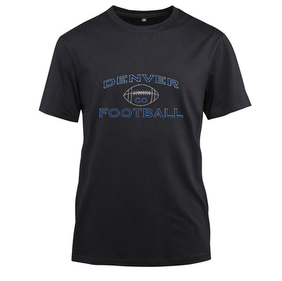 DENVER City Cotton Black Short Sleeve T-Shirt