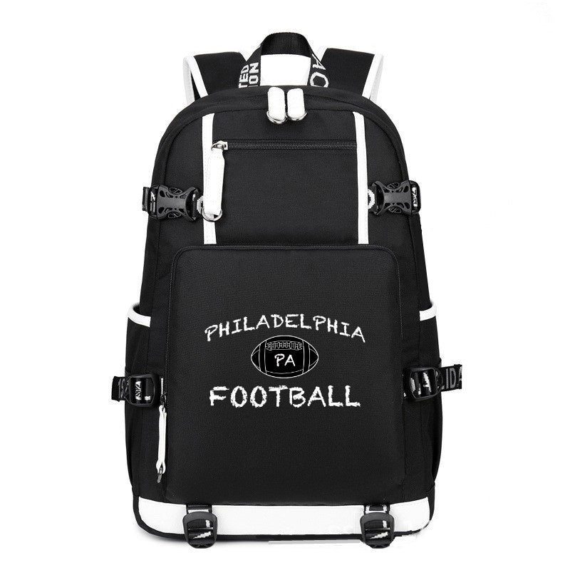 PHILADELPHIA black printing Canvas Backpack