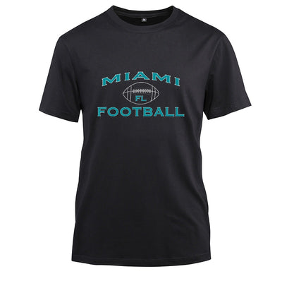 MIAMI City Cotton Black Short Sleeve T-Shirt