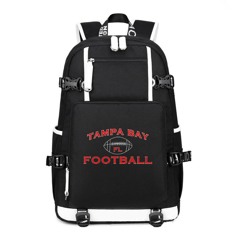TAMPA BAY City black printing Canvas Backpack