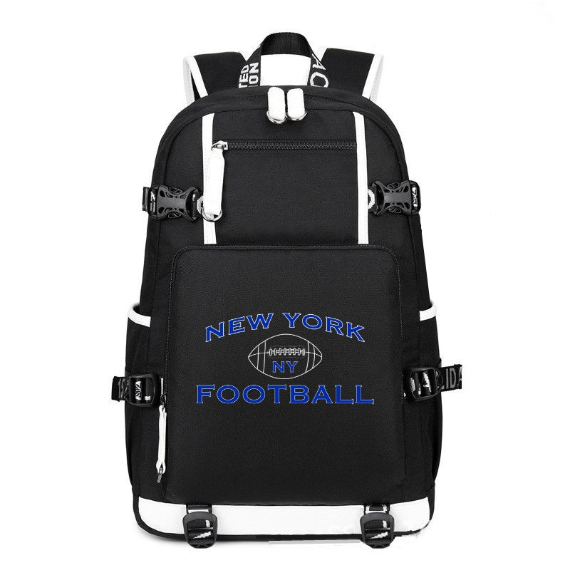 NEW YORK City black printing Canvas Backpack