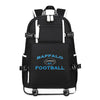 BAFFALO Design black printing Canvas Backpack