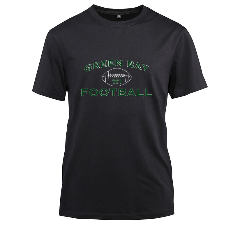 GREEN BAY City Cotton Black Short Sleeve T-Shirt