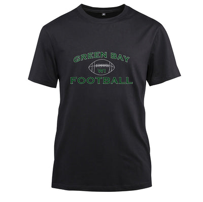 GREEN BAY City Cotton Black Short Sleeve T-Shirt
