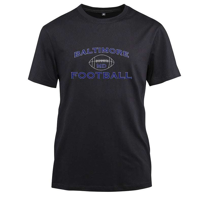 BALTIMORE City Cotton Black Short Sleeve T-Shirt