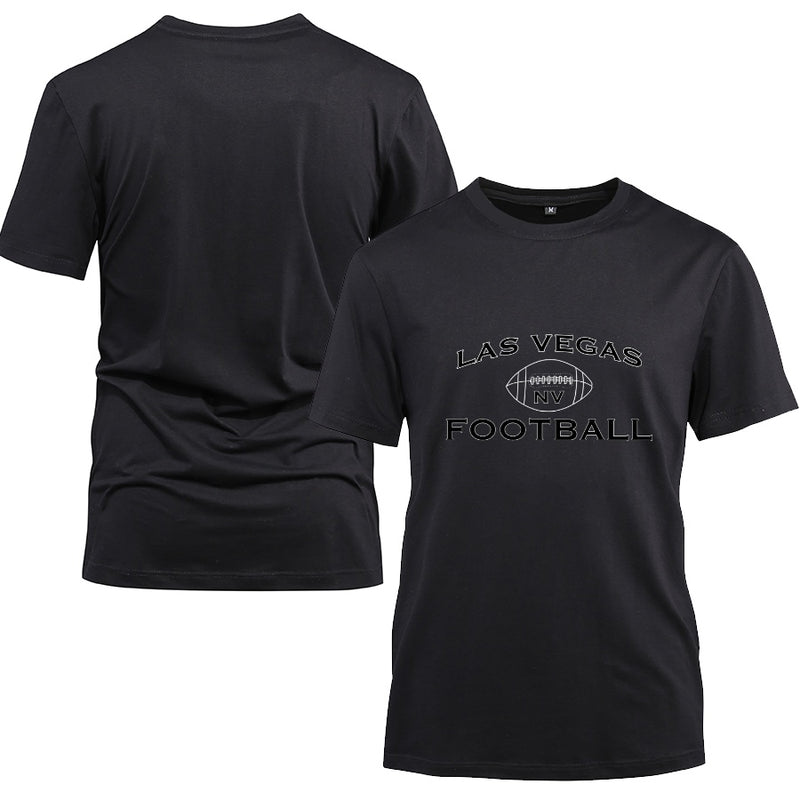 LAS VEGAS City Cotton Black Short Sleeve T-Shirt