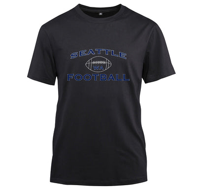 SEATTLE City Cotton Black Short Sleeve T-Shirt