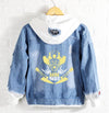 Skull Dark Music Jeans Denim Hoodie Jacket