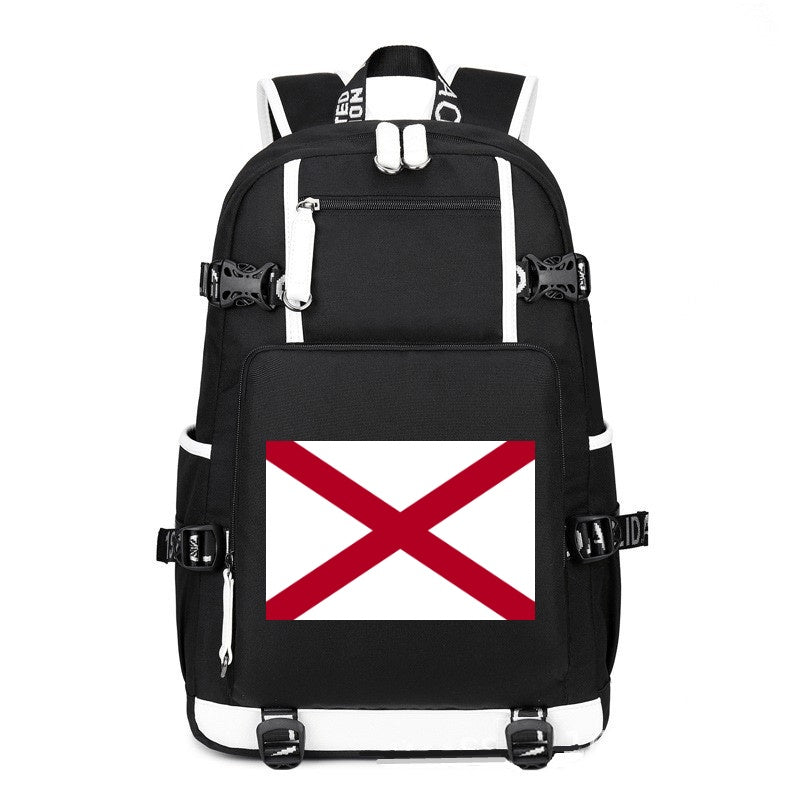 Flag of Alabama printing Canvas Backpack