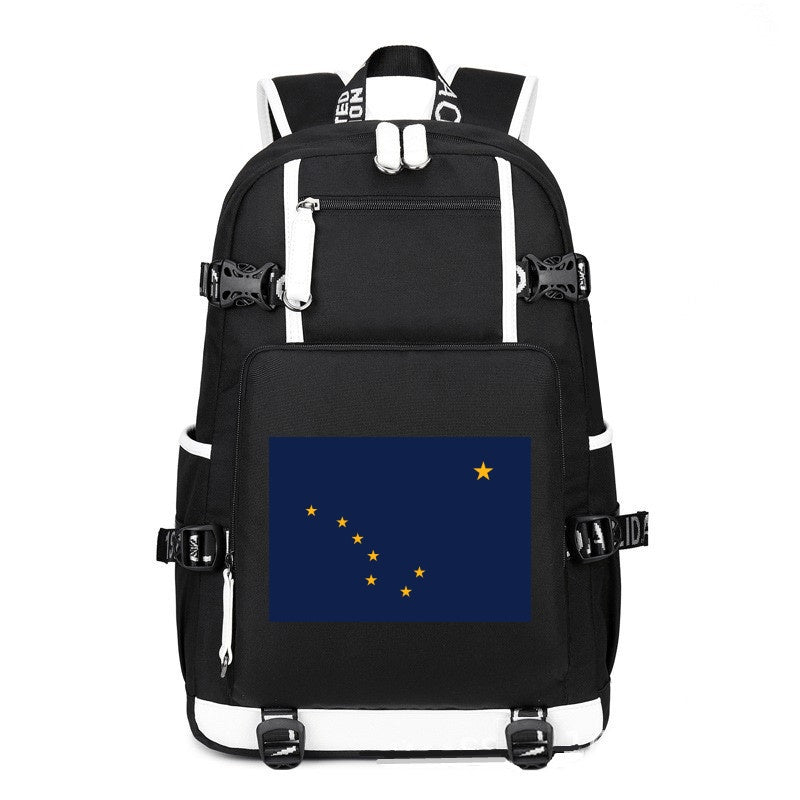 Flag of Alaska printing Canvas Backpack