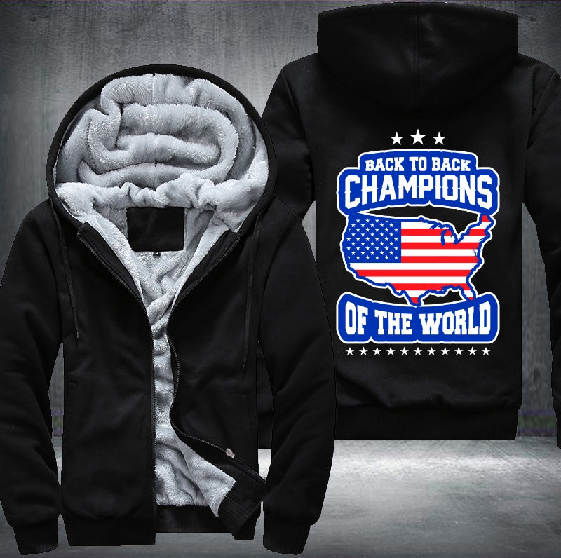 BACK TO BACK CHAMPIONS OF THE WORLD Fleece Hoodies Jacket