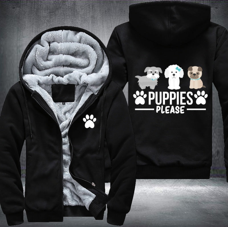 PUPPIES Please Fleece Hoodies Jacket