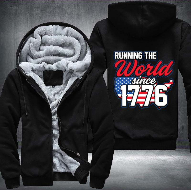 RUNNING THE World since 1776 Fleece Hoodies Jacket