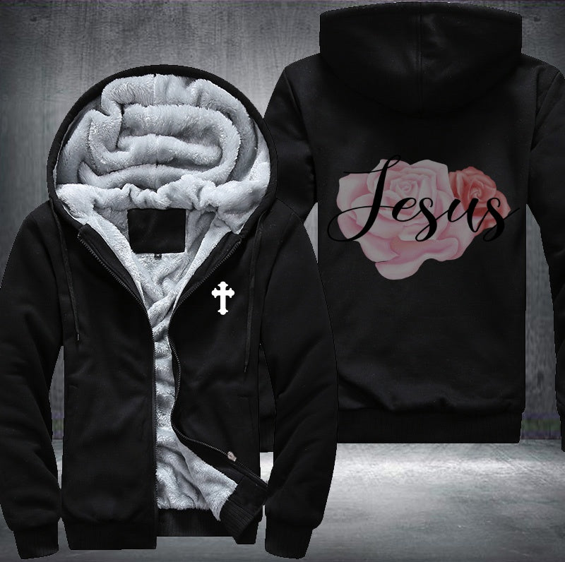 Jesus rose Fleece Hoodies Jacket