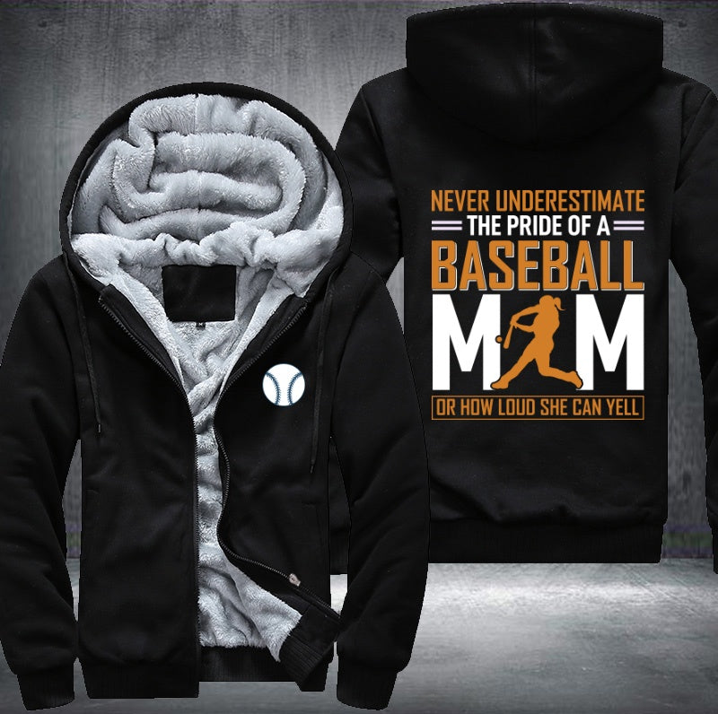 The pride of baseball mom Fleece Hoodies Jacket