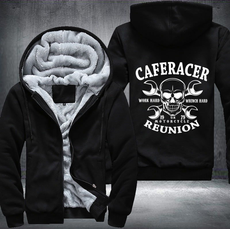 Caferacer motorcycle reunion Fleece Hoodies Jacket