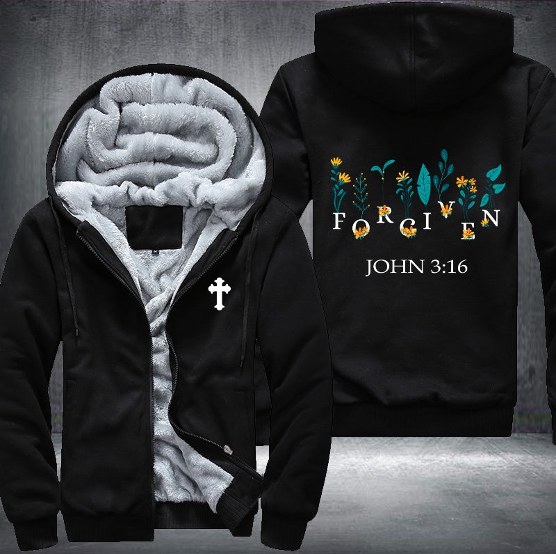 Forgiven John 3:16 Fleece Hoodies Jacket