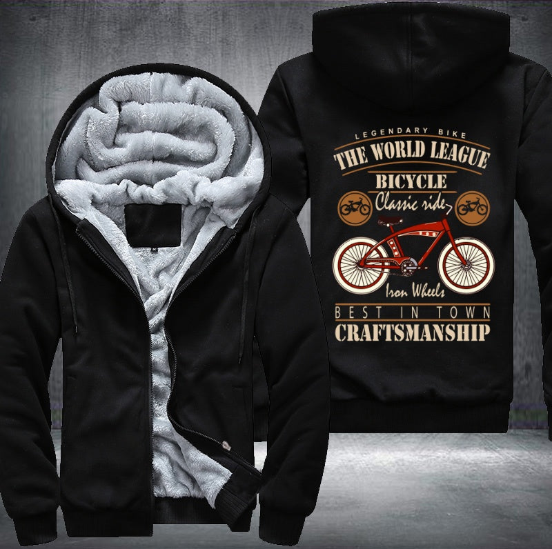LEGENDARY BIKE THE WORLD LEAGUE BICYCLE Fleece Hoodies Jacket