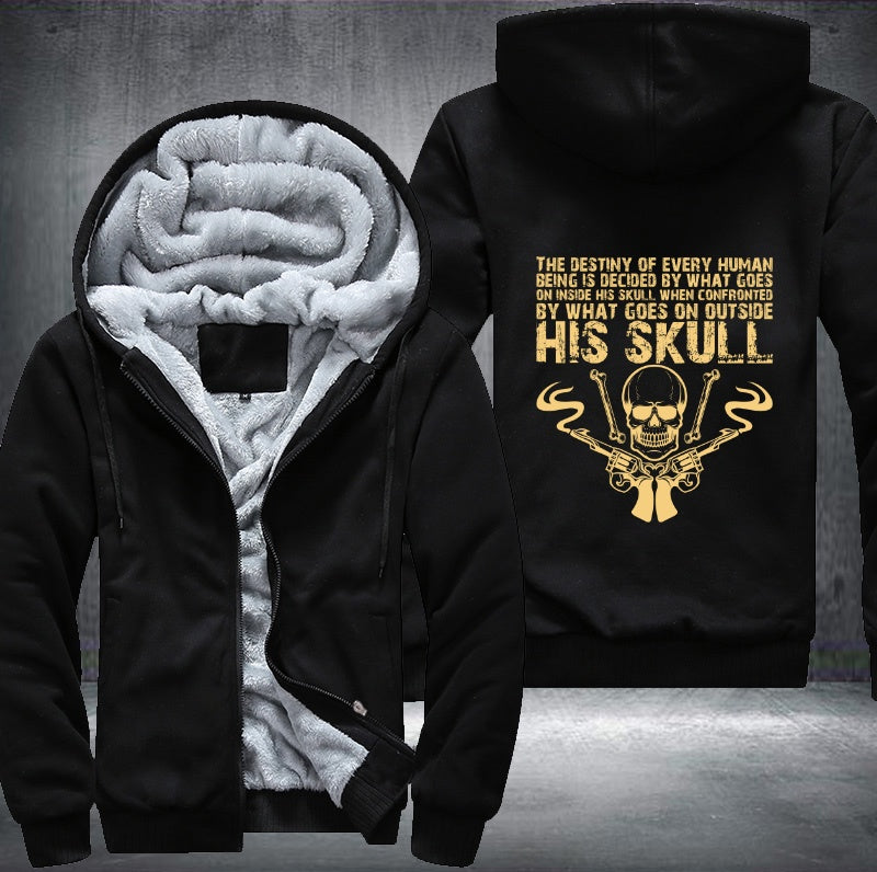 His Skull Fleece Hoodies Jacket