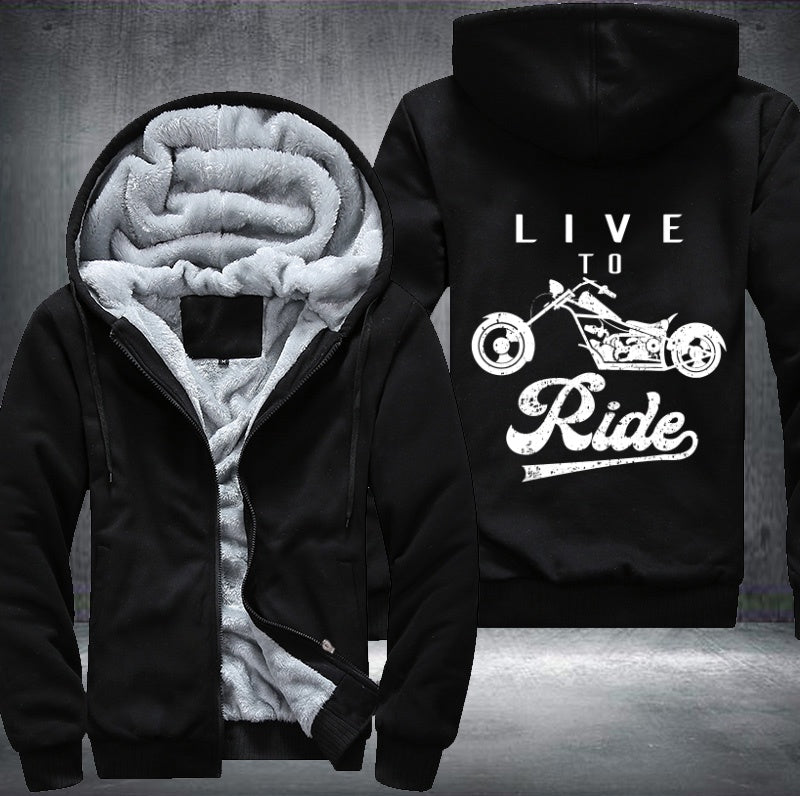 Motorcycle live to ride Fleece Hoodies Jacket