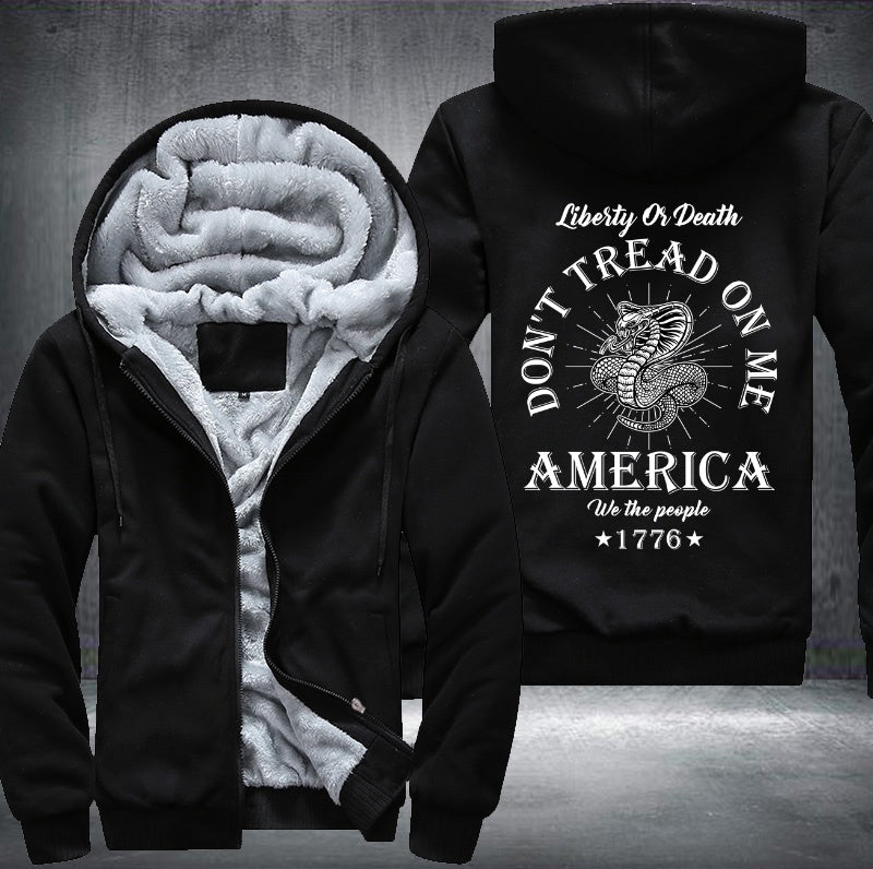 LIBERTY OF DEATH DON'T TREAD ON ME AMERICA Fleece Hoodies Jacket