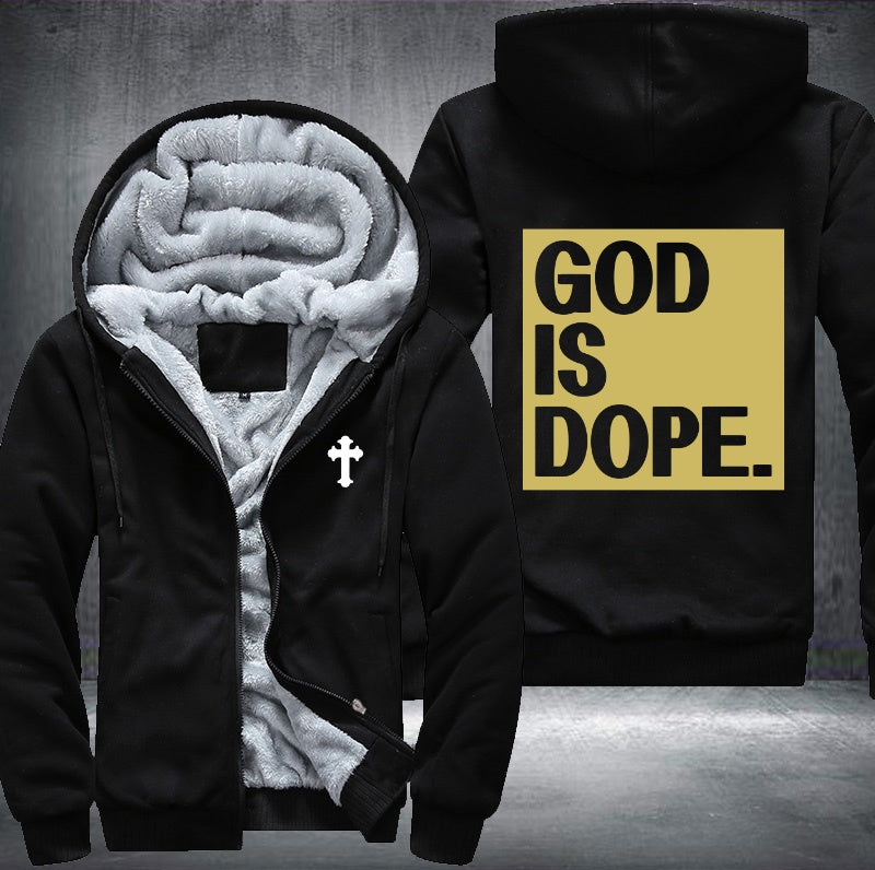 God is dope Fleece Hoodies Jacket