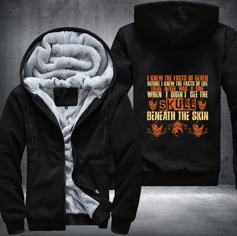 Skull Beneath The Skin Fleece Hoodies Jacket