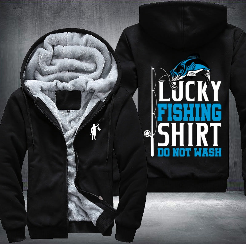 Lucky fishing shirt do not wash Fleece Hoodies Jacket