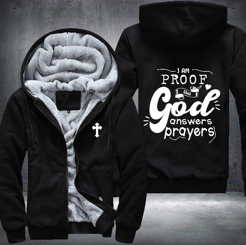 I am proof that god answer prayers Fleece Hoodies Jacket