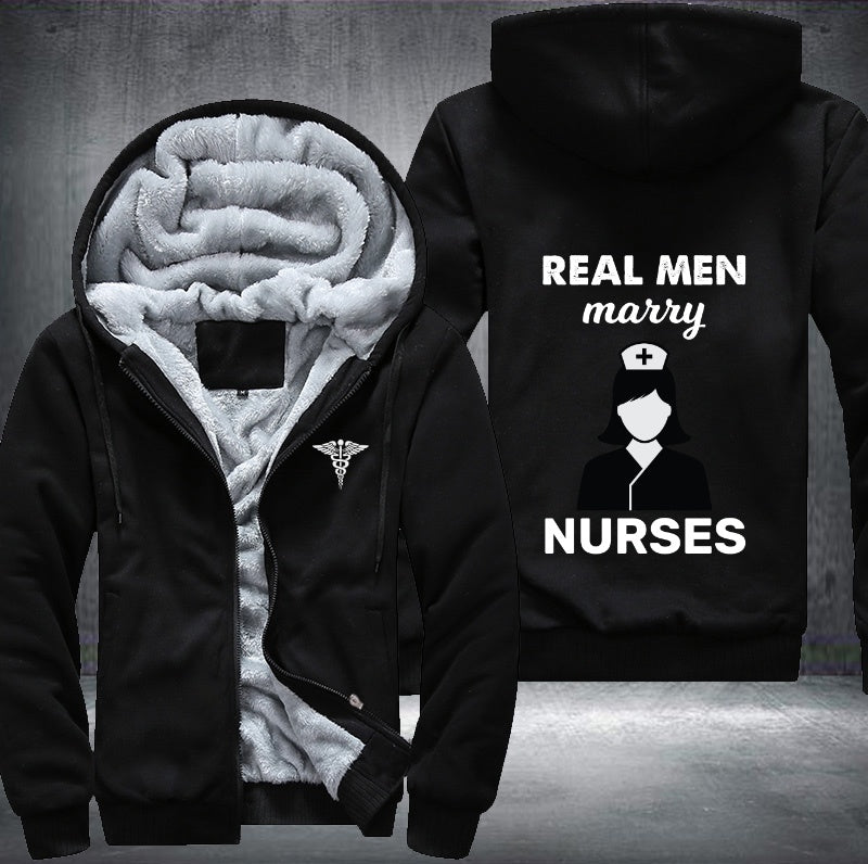 Real man marry nurse Fleece Hoodies Jacket