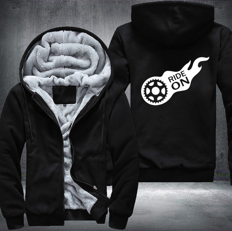 RIDE ON Fleece Hoodies Jacket
