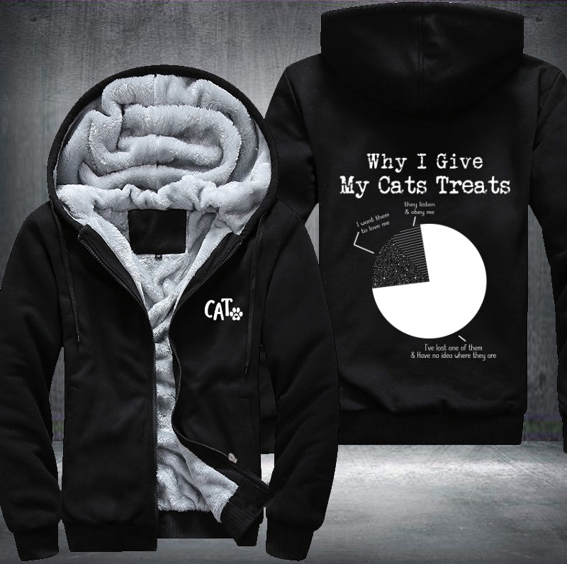 Why I Give My Cats Threats Fleece Hoodies Jacket