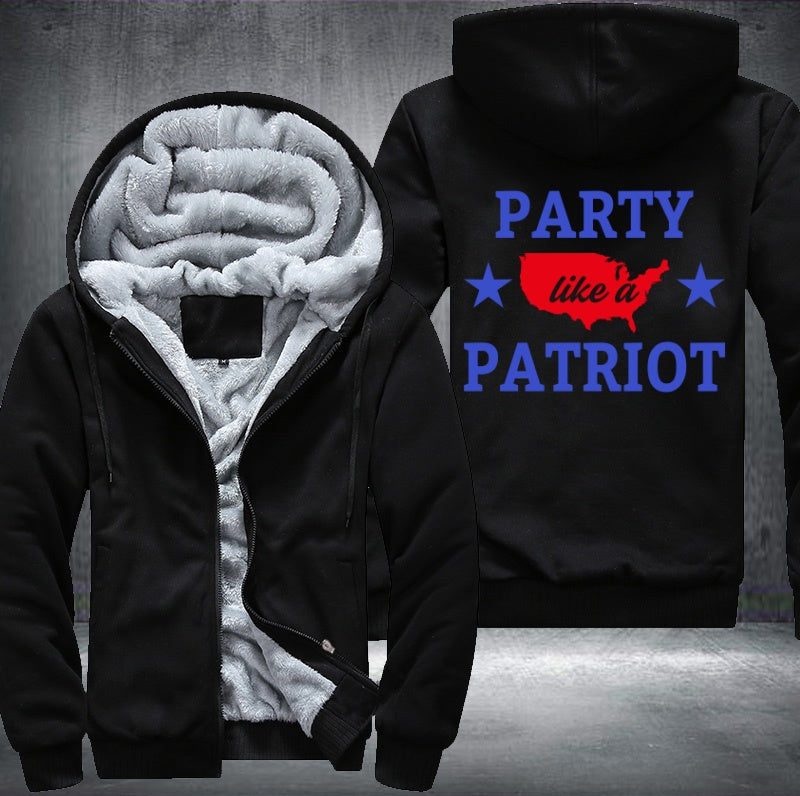 PARTY like a PATRIOT Fleece Hoodies Jacket