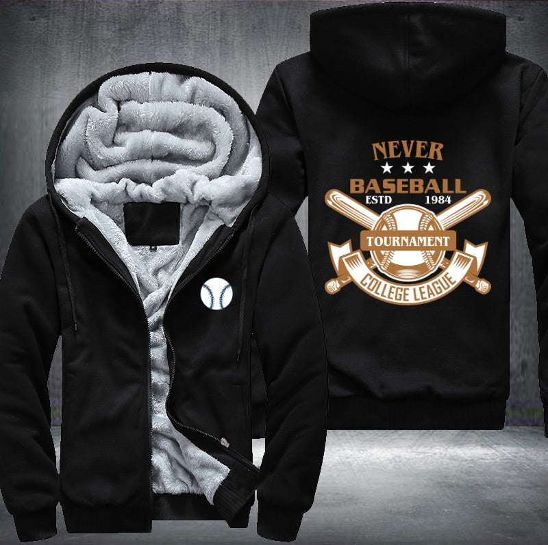 Never baseball Fleece Hoodies Jacket