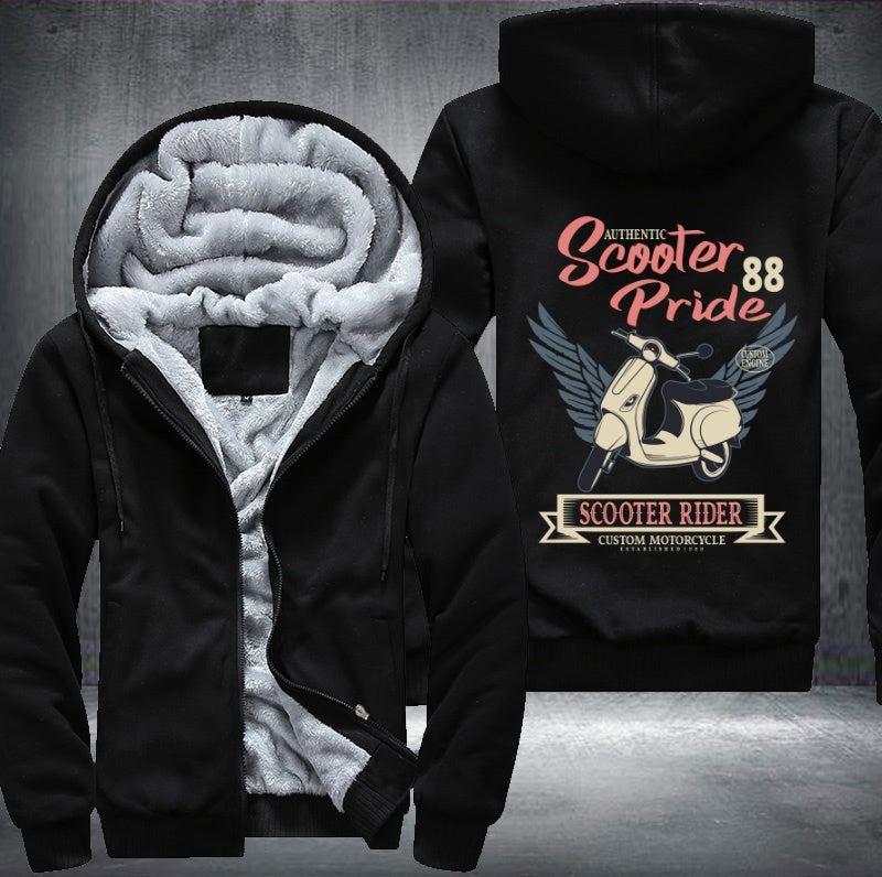 Scooter rider Fleece Hoodies Jacket